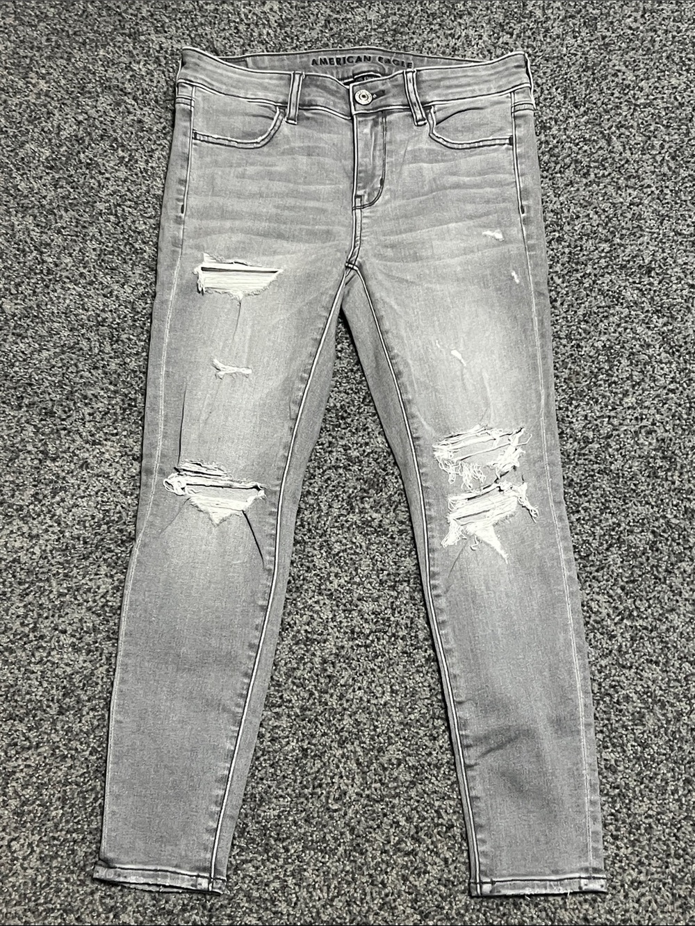 American Eagle Next Level Stretch Jegging Gray Size 6 X-Short EUC